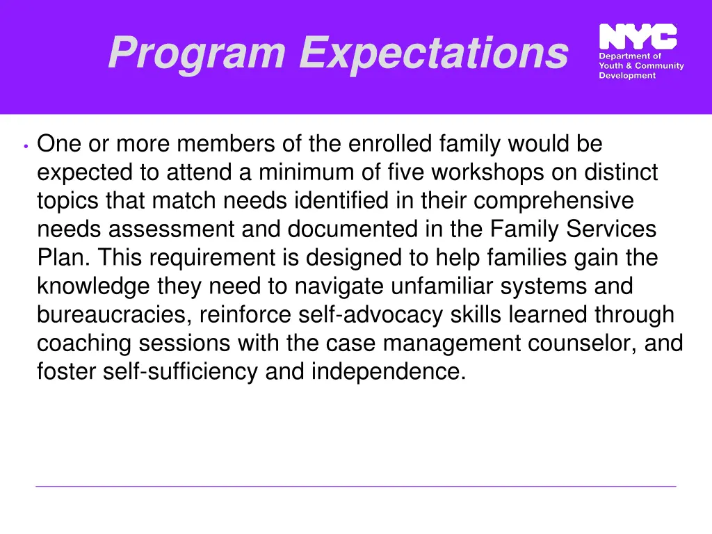 program expectations 2