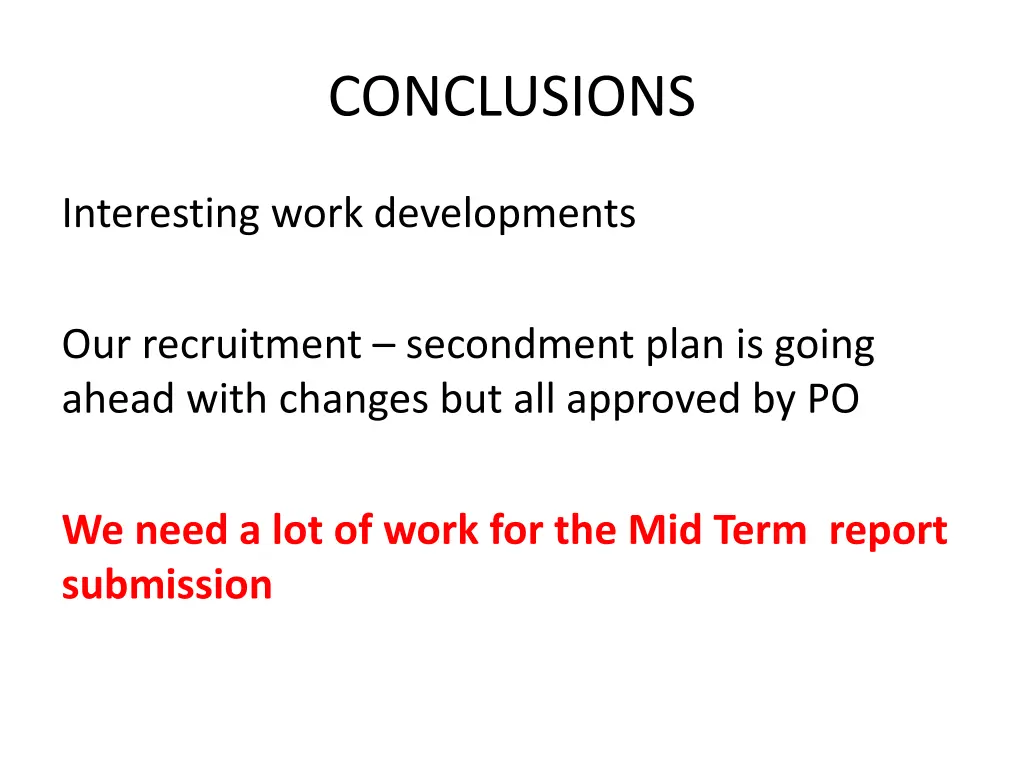 conclusions