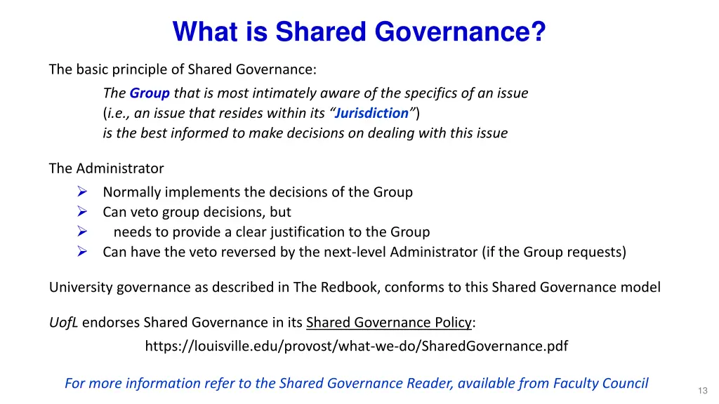 what is shared governance