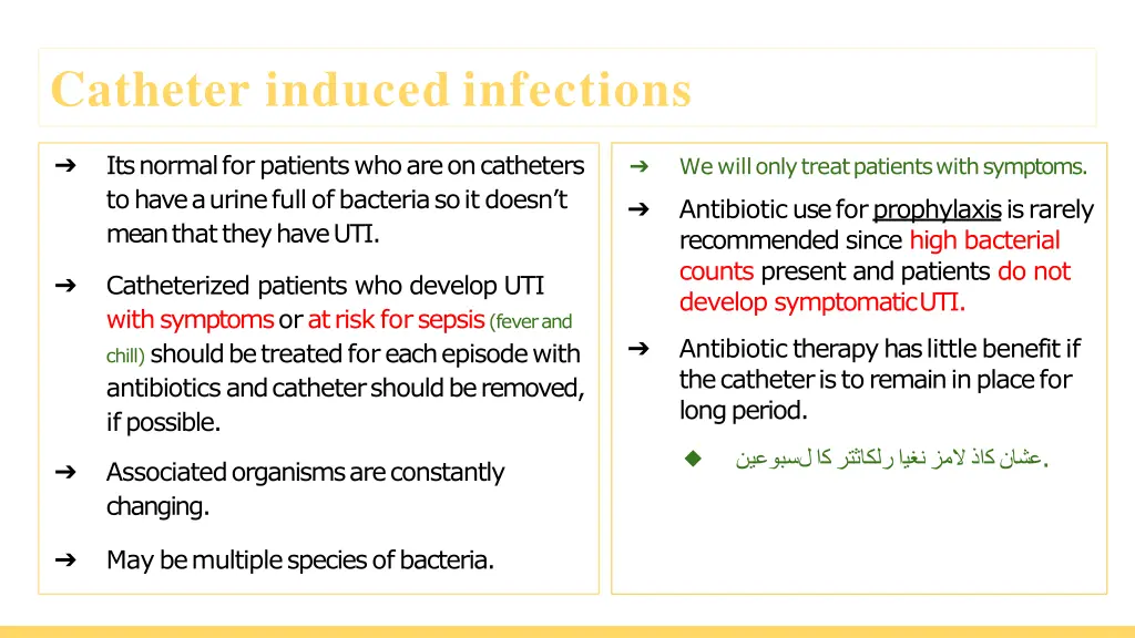 catheter induced infections