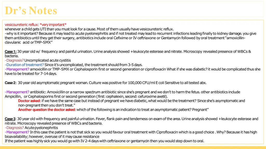 dr s notes