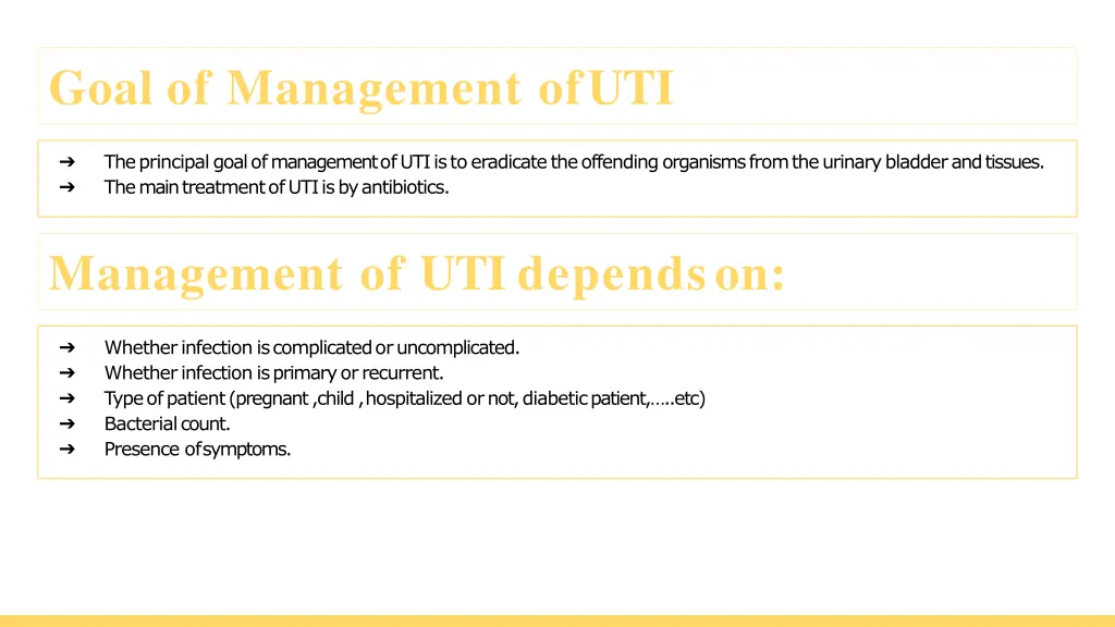 goal of management ofuti