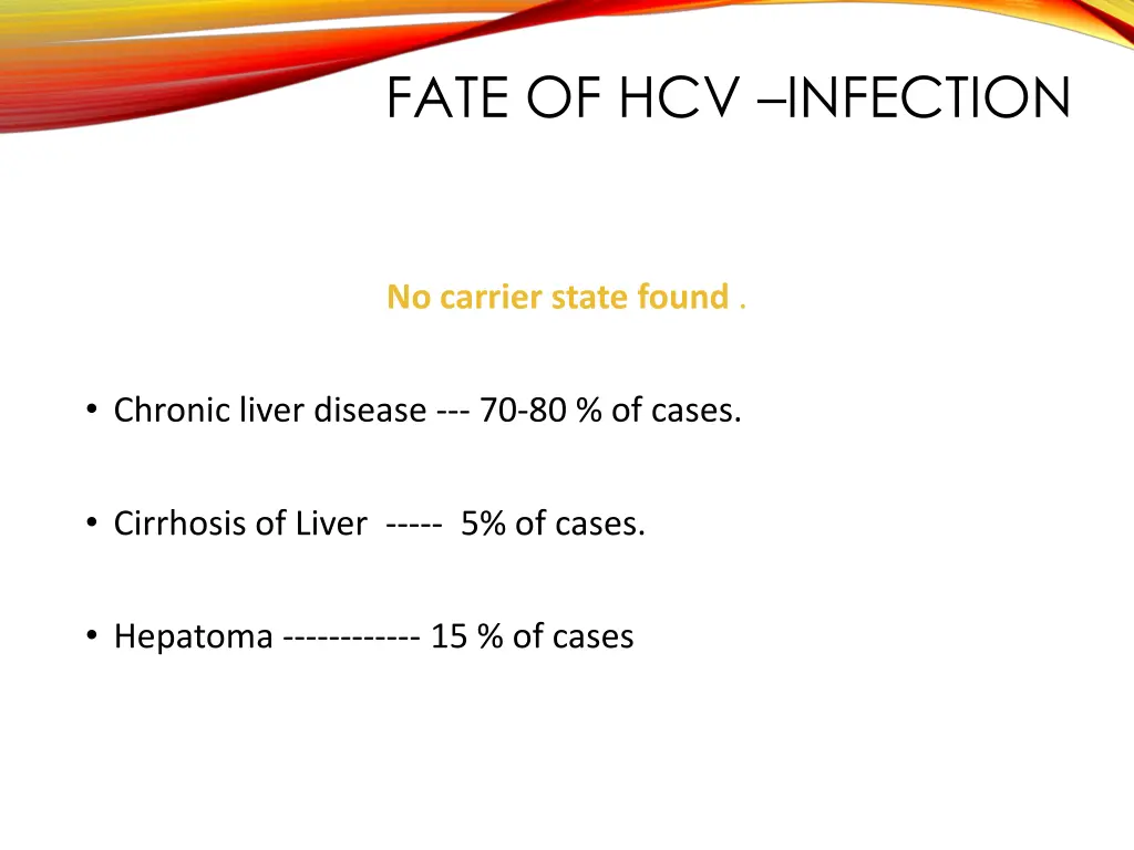 fate of hcv infection