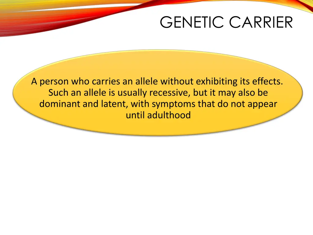genetic carrier
