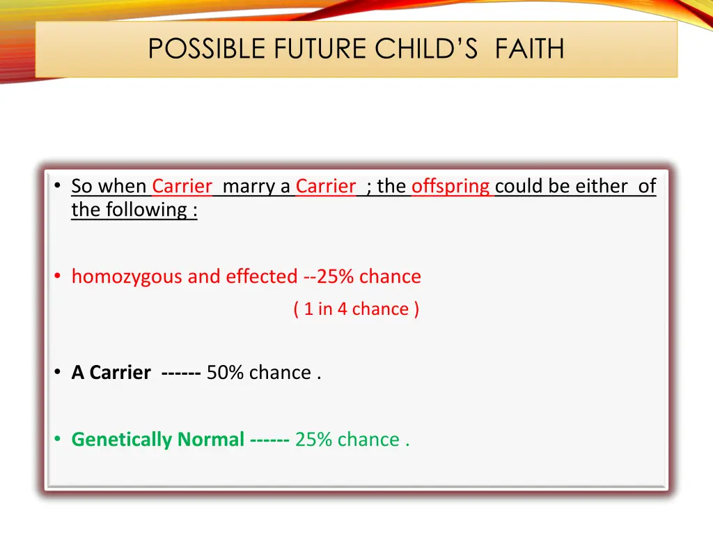 possible future child s faith