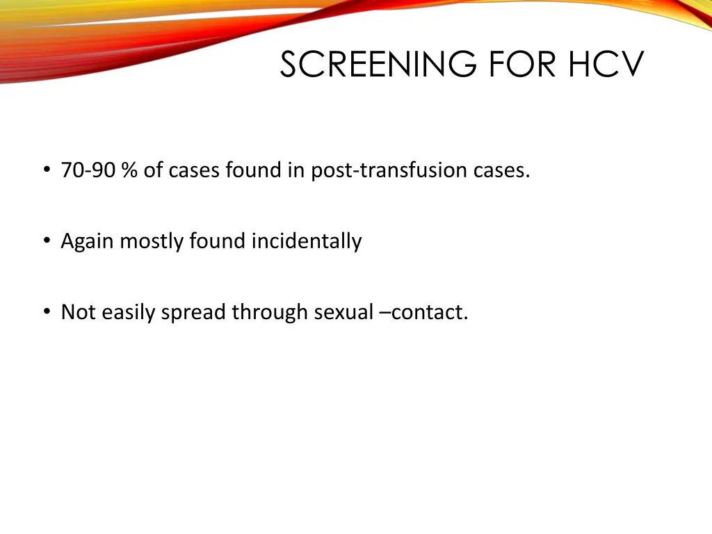 screening for hcv
