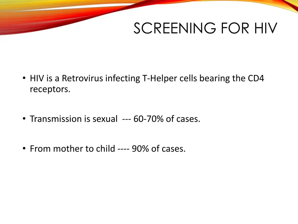 screening for hiv