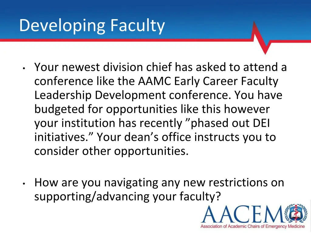 developing faculty