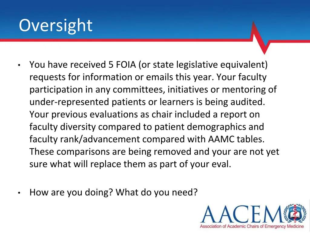 oversight