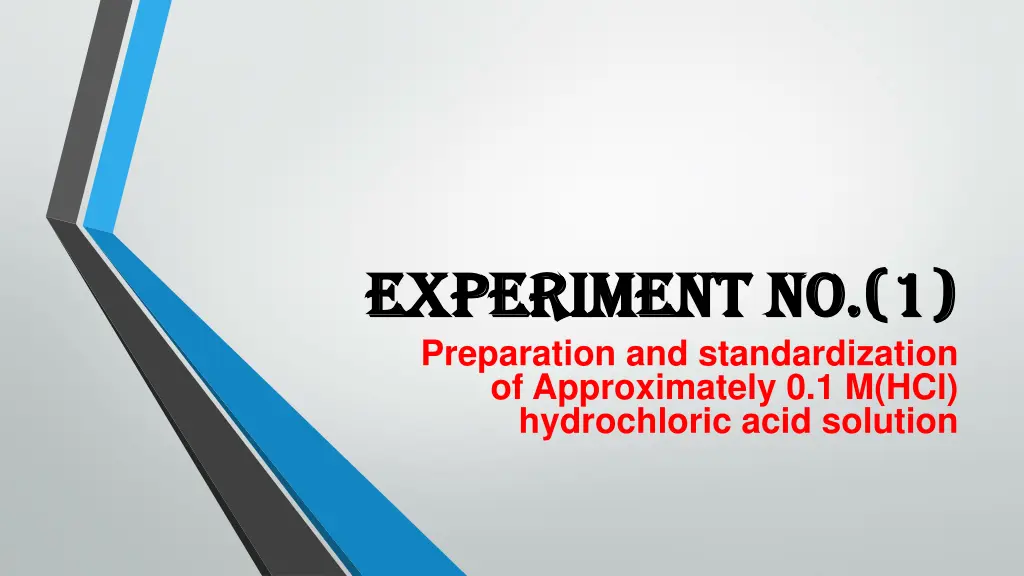 experiment no 1 experiment no 1 preparation