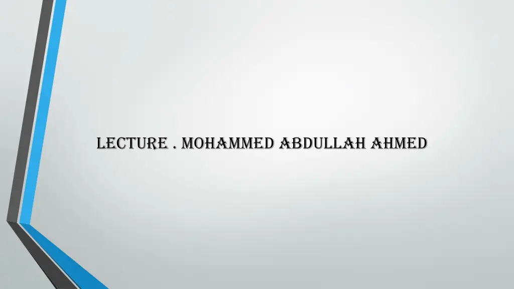 lecture mohammed abdullah ahmed