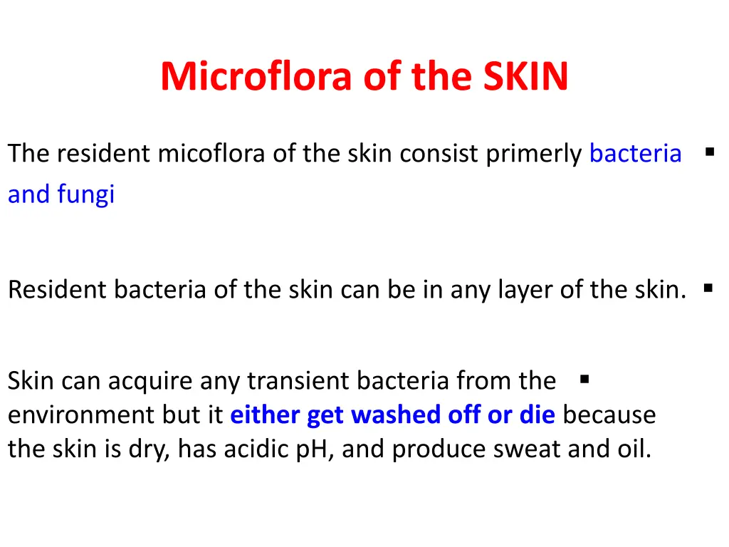 microflora of the skin