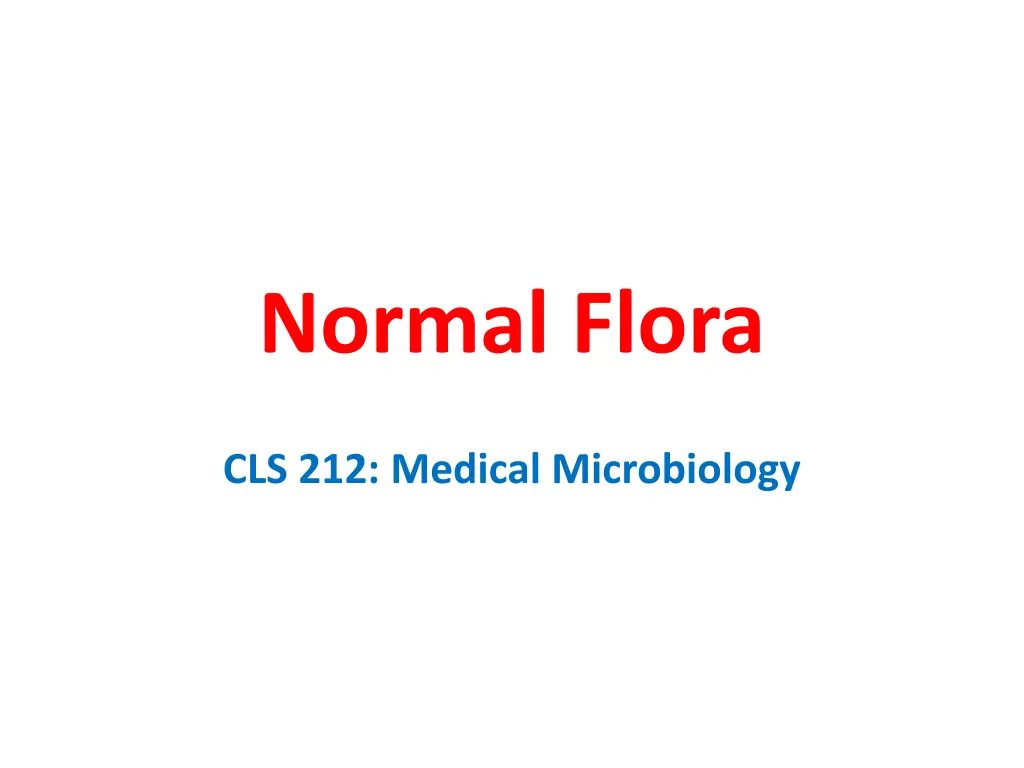 normal flora