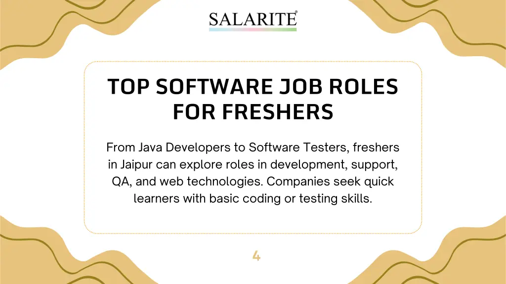 top software job roles for freshers