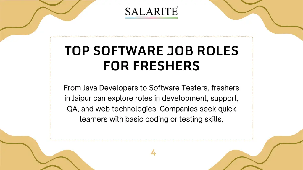 top software job roles for freshers