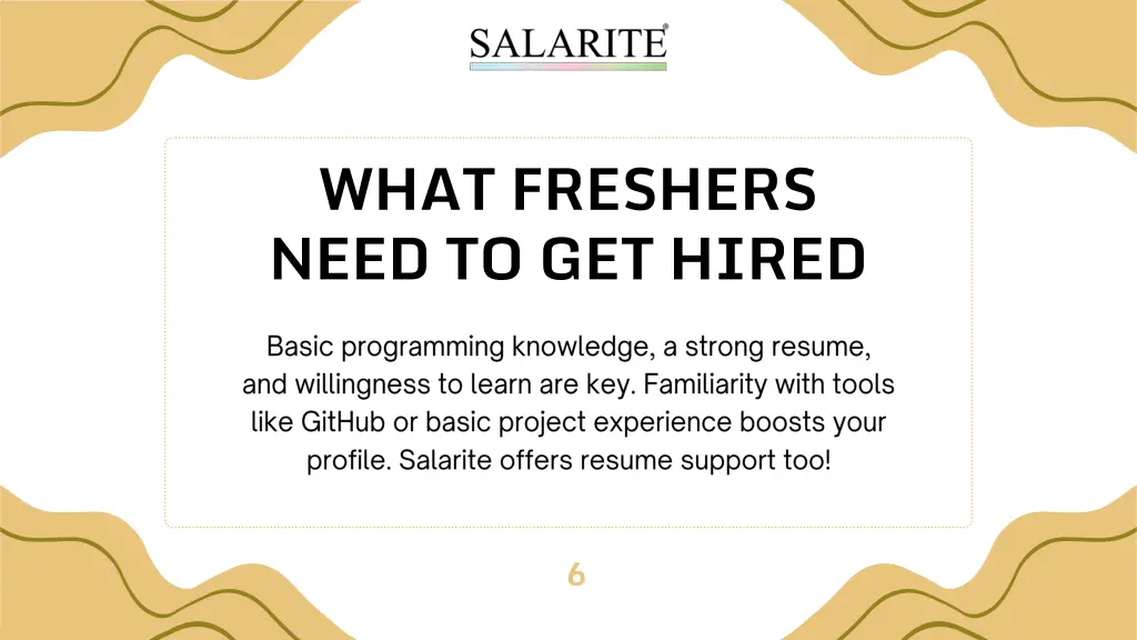 what freshers need to get hired