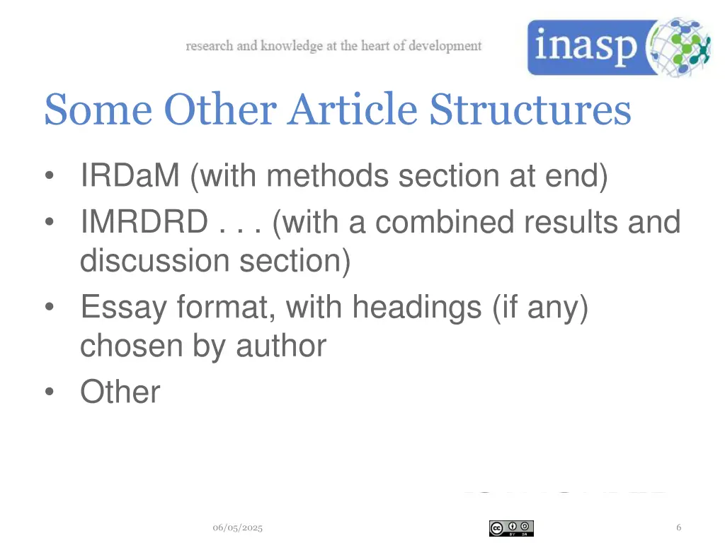 some other article structures