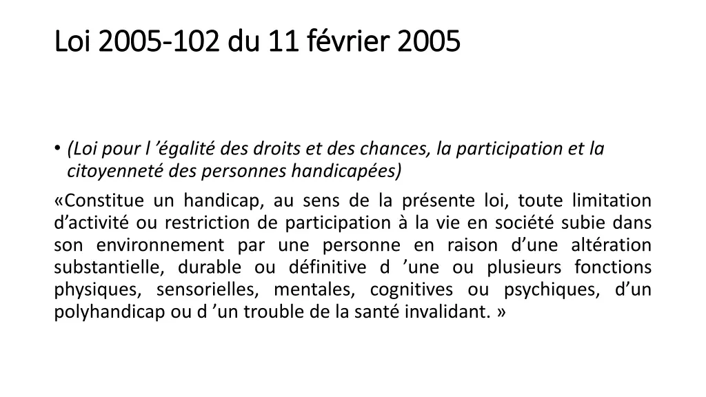 loi 2005 loi 2005 102 du 11 f vrier 2005