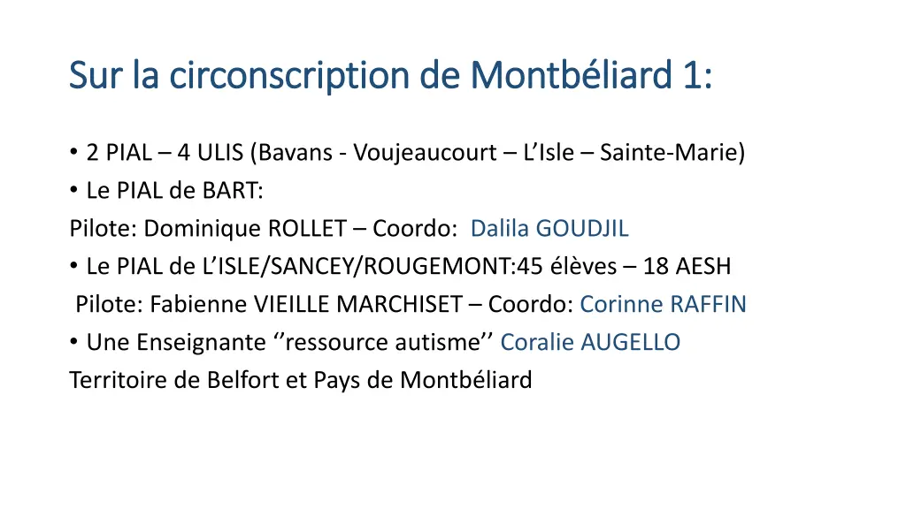 sur la circonscription de montb liard