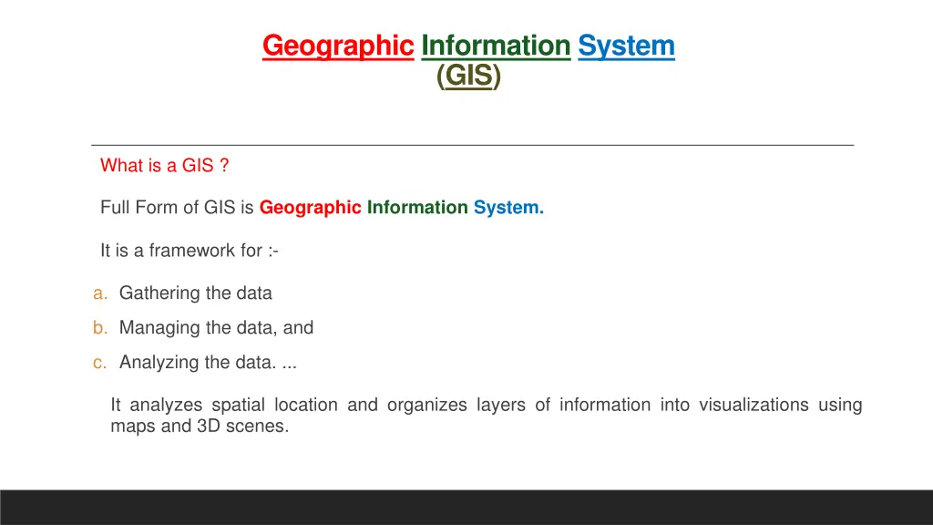 geographic information system gis 1