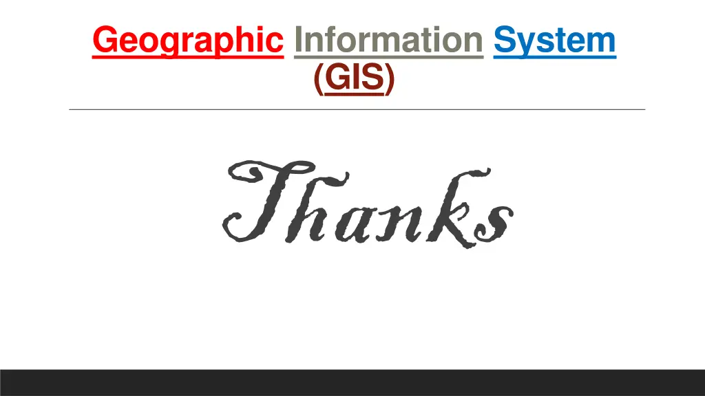 geographic information system gis thanks