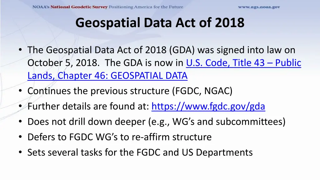 geospatial data act of 2018