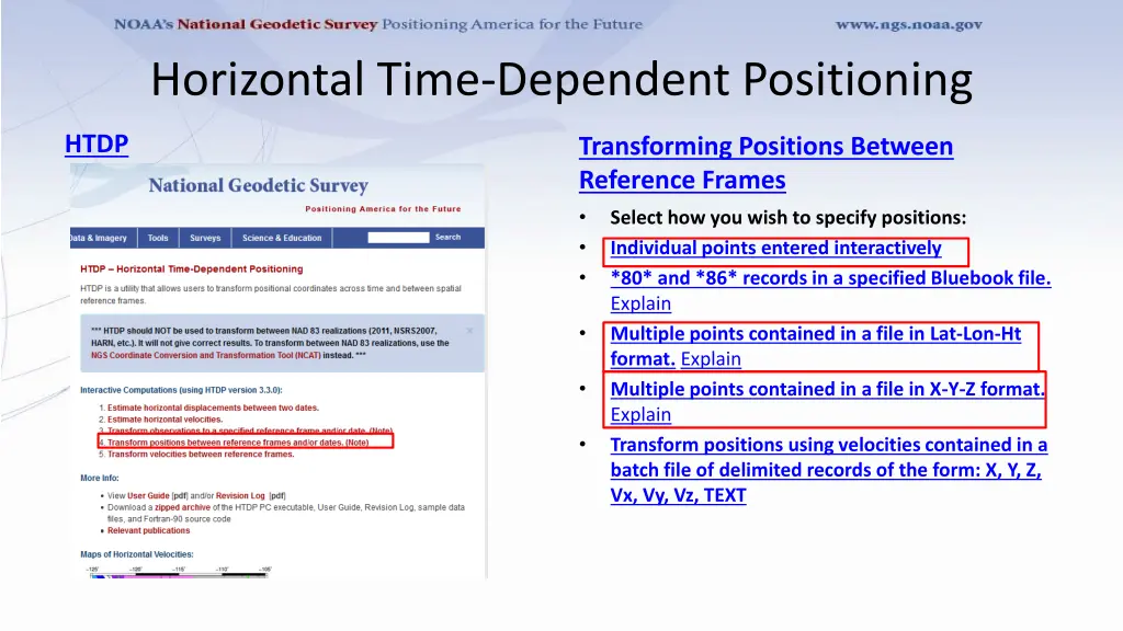 horizontal time dependent positioning