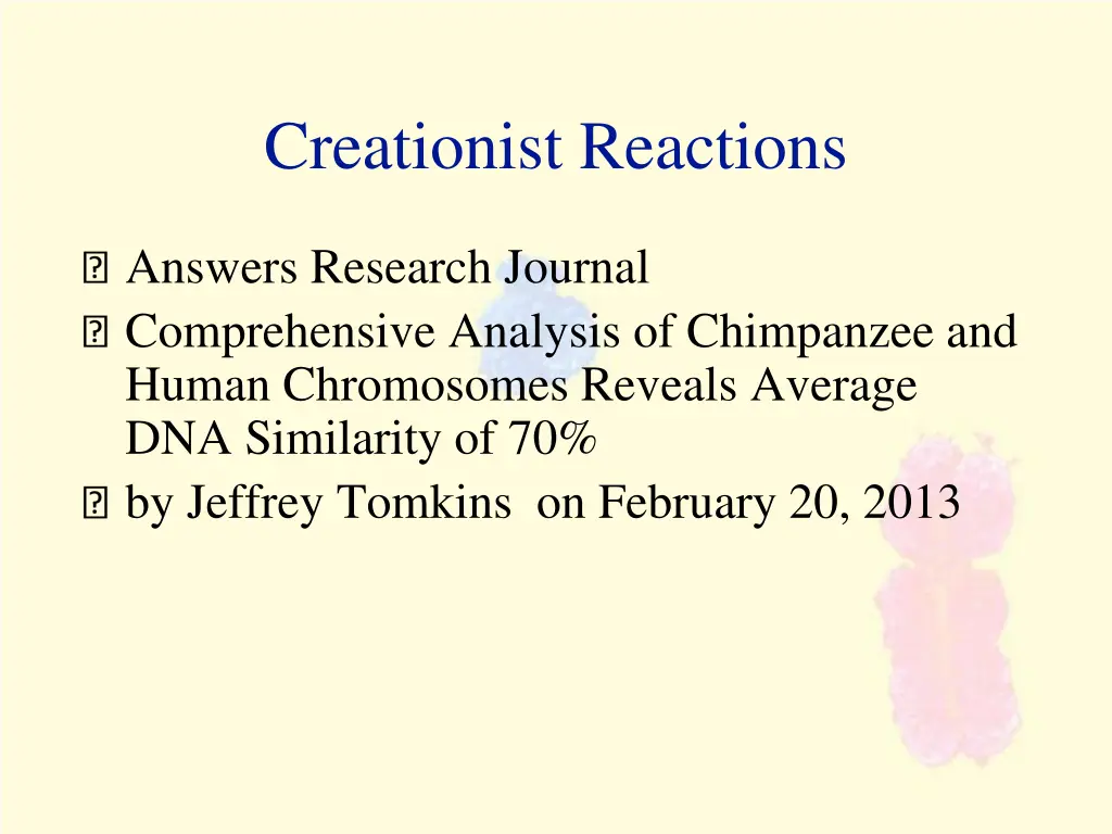 creationist reactions 1