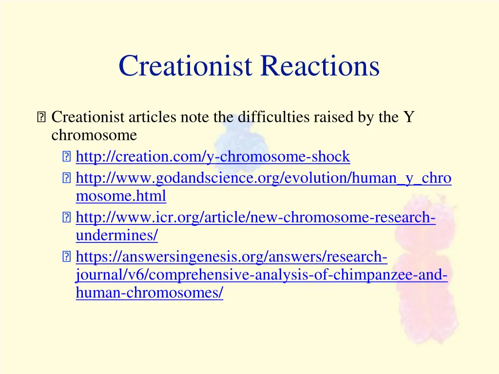 creationist reactions