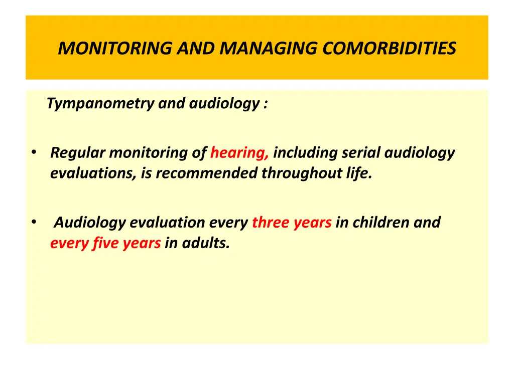 monitoring and managing comorbidities 7