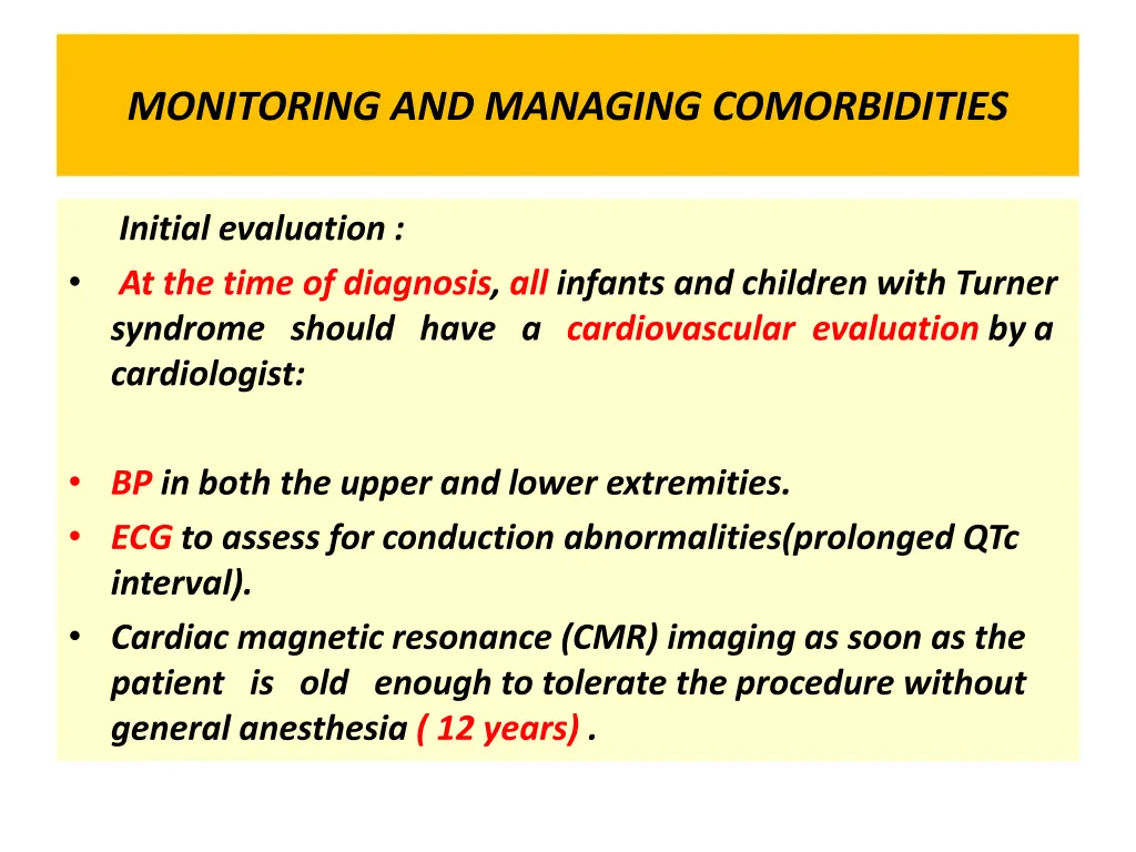 monitoring and managing comorbidities