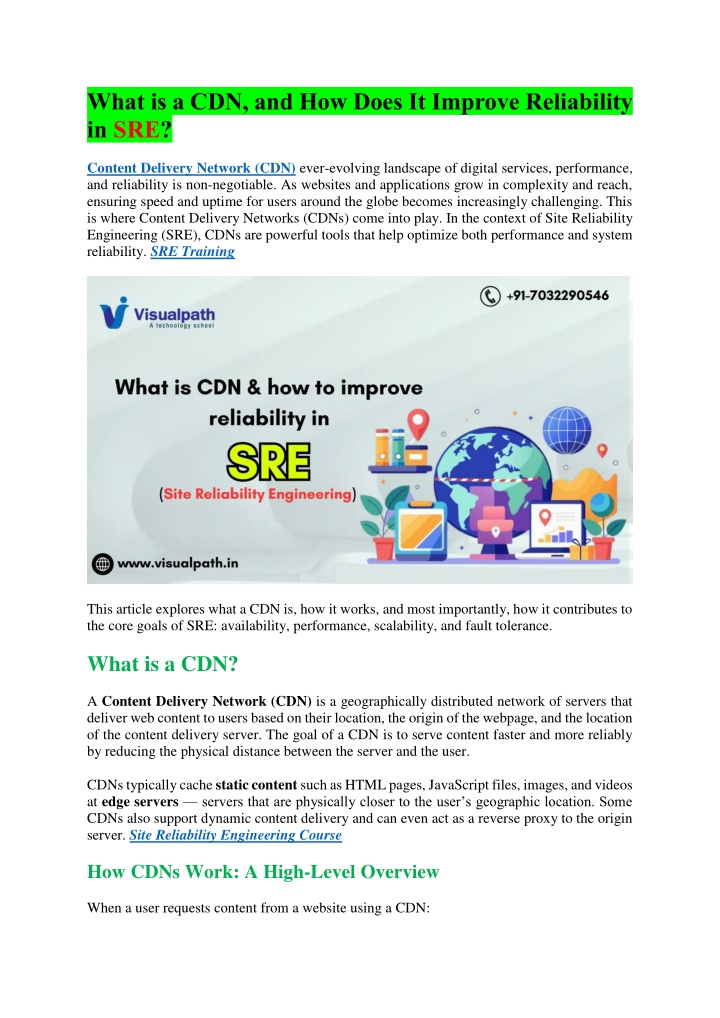 what is a cdn and how does it improve reliability