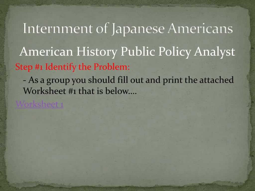 internment of japanese americans 1
