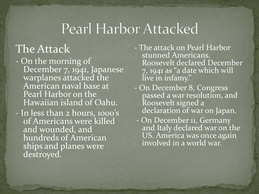 pearl harbor attacked