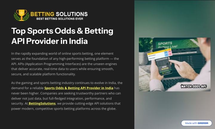 top sports odds betting api provider in india