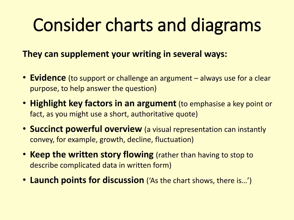 consider charts and diagrams consider charts
