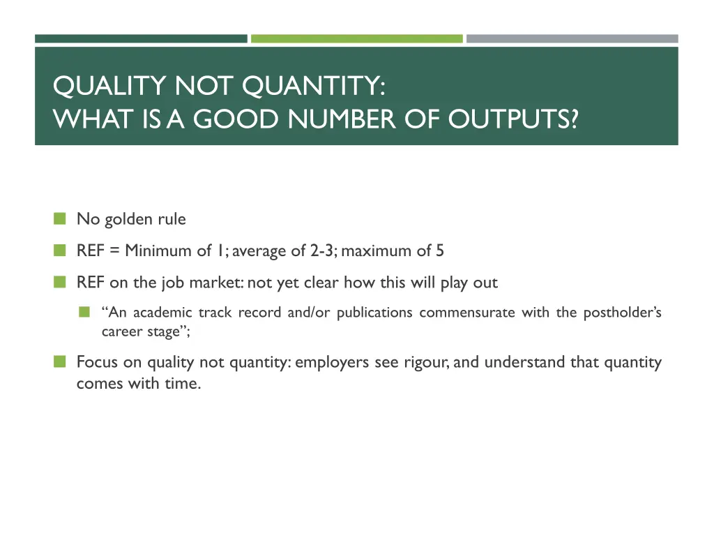 quality not quantity what is a good number