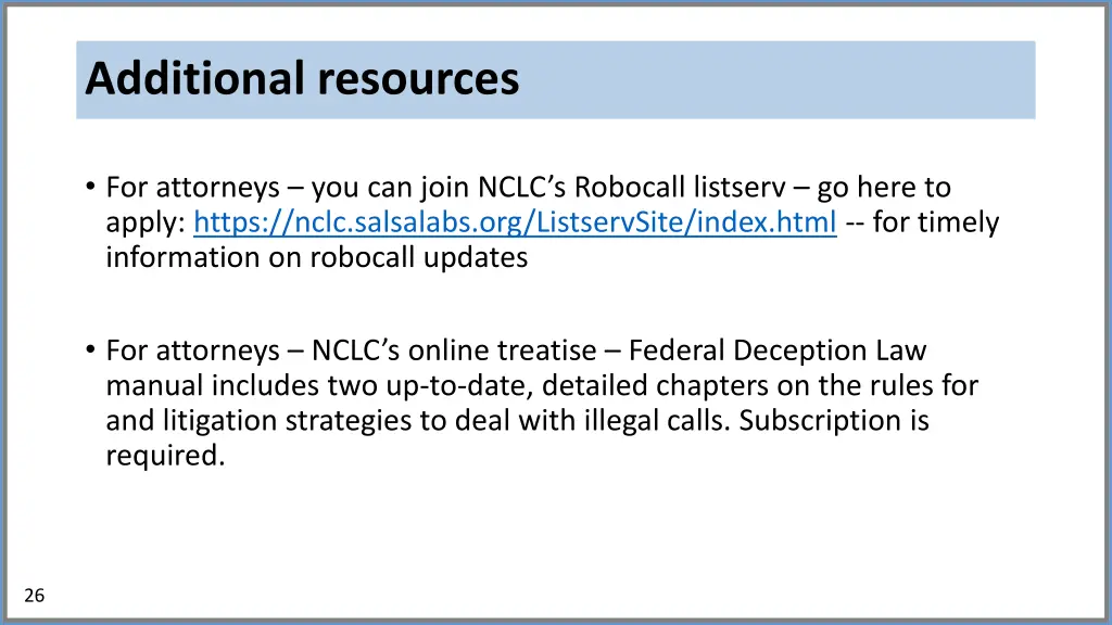 additional resources