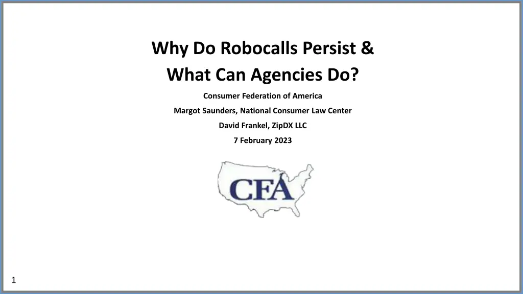 why do robocalls persist what can agencies do