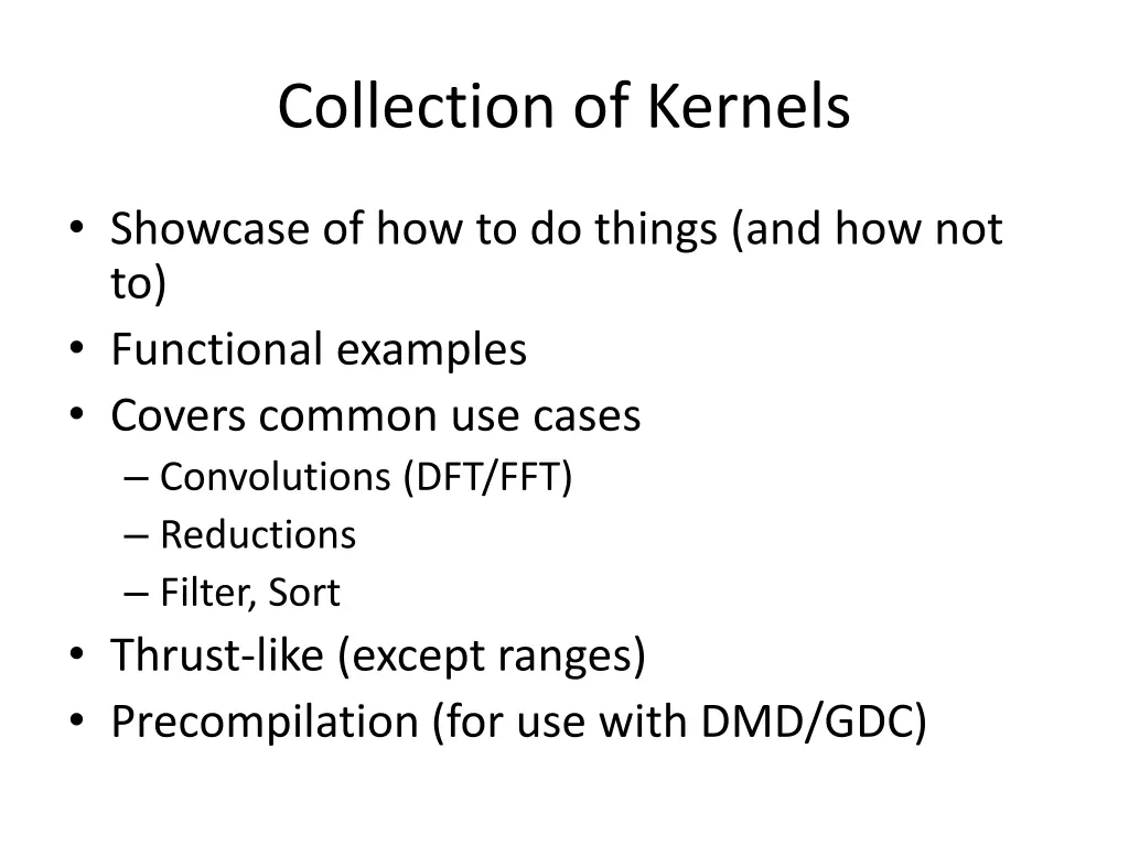 collection of kernels