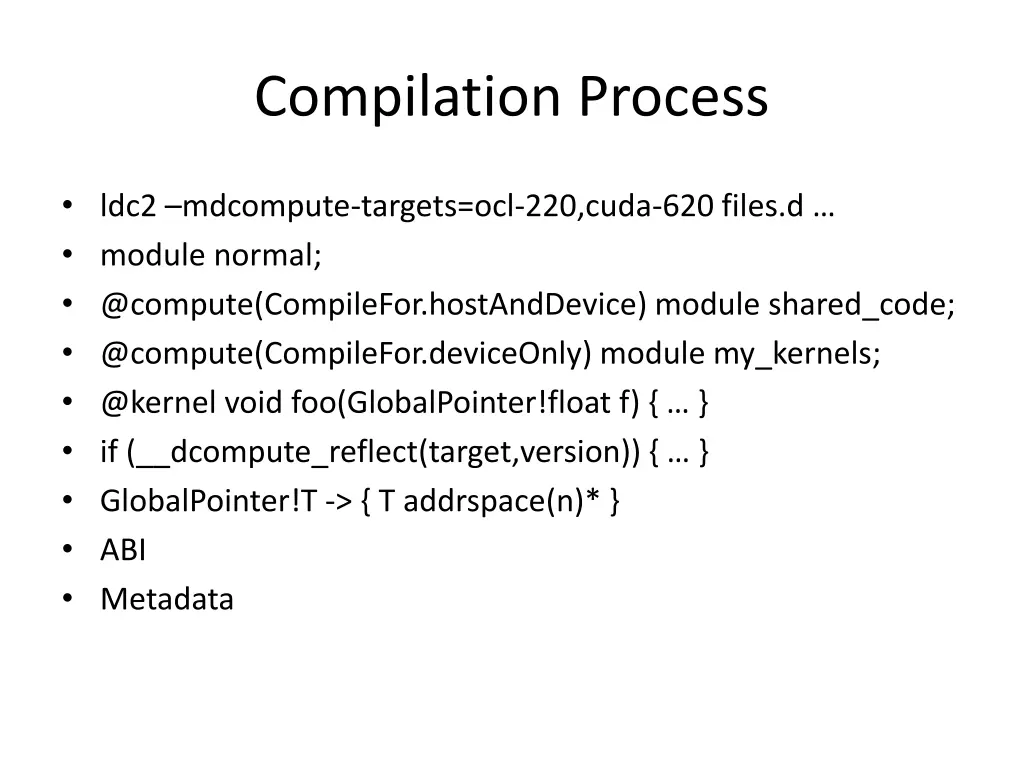 compilation process