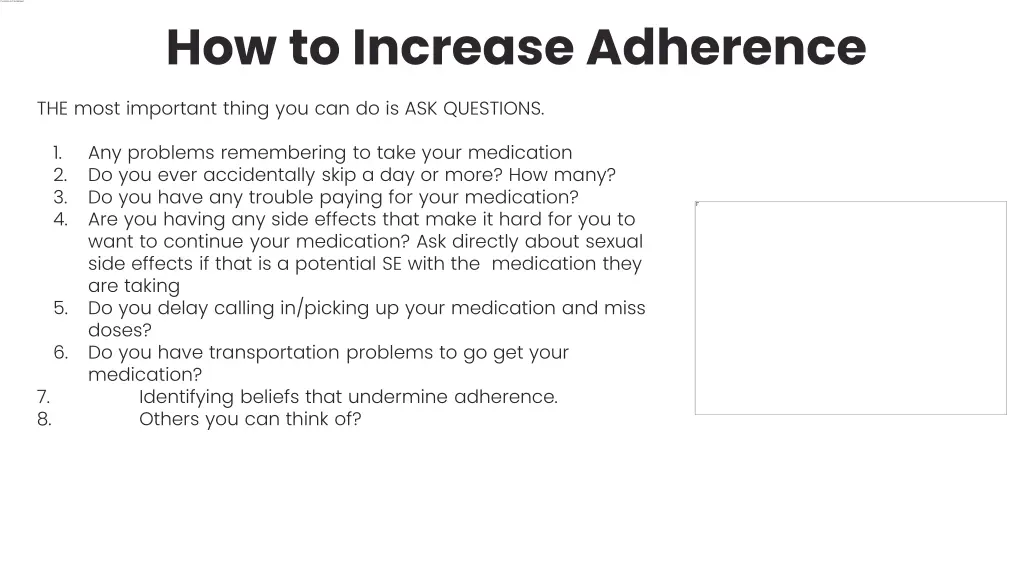 how to increase adherence