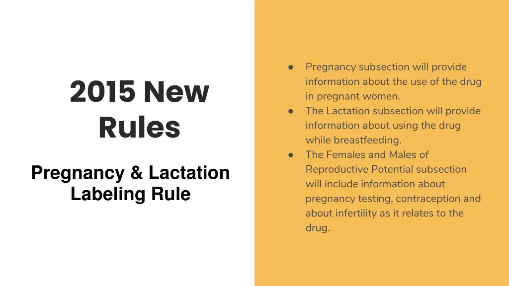 pregnancy subsection will provide information