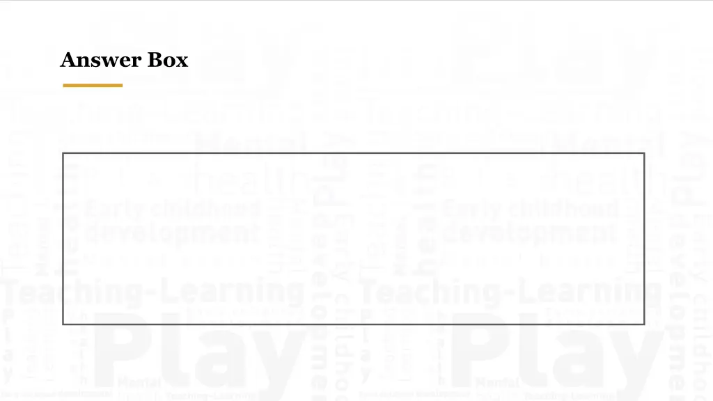 answer box