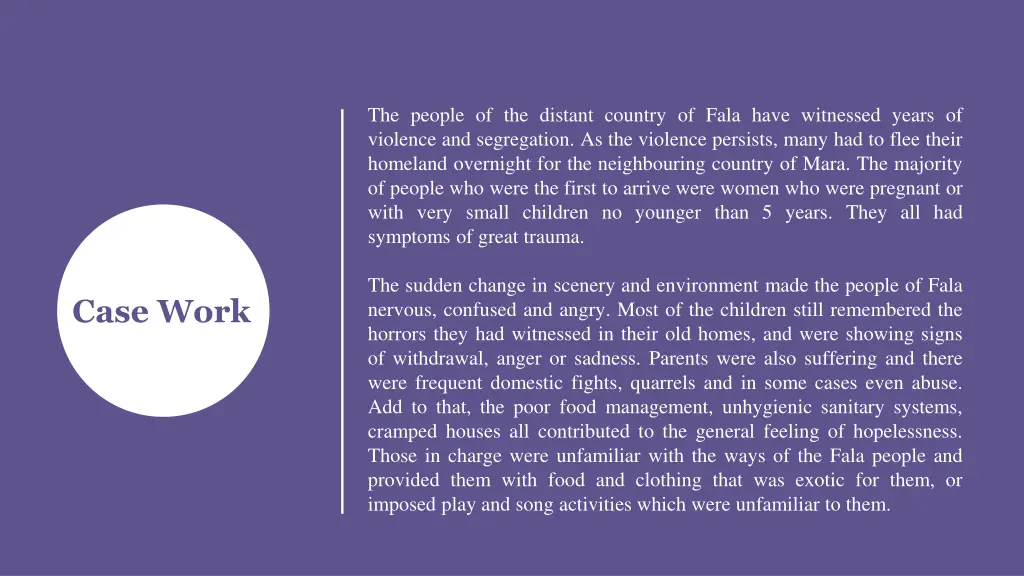 the people of the distant country of fala have