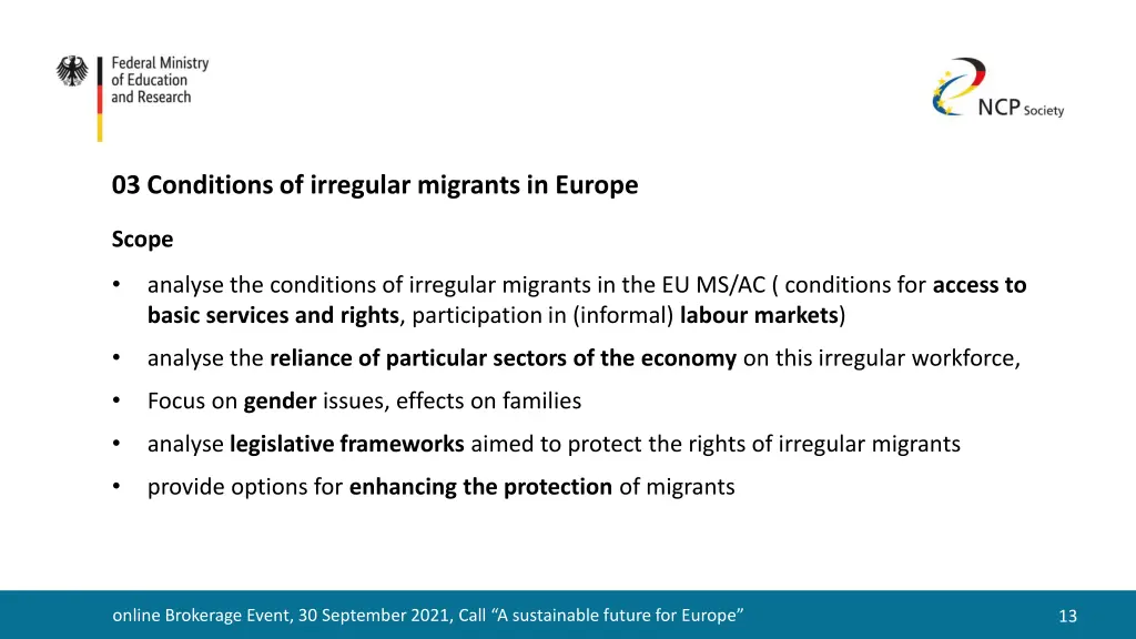03 conditions of irregular migrants in europe 1