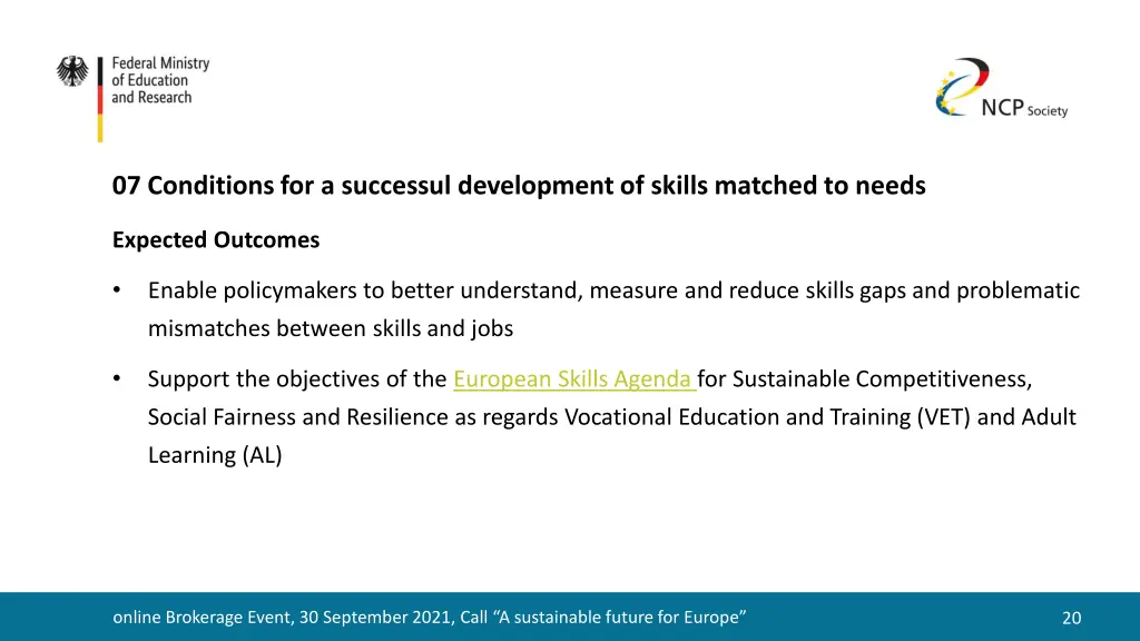 07 conditions for a successul development