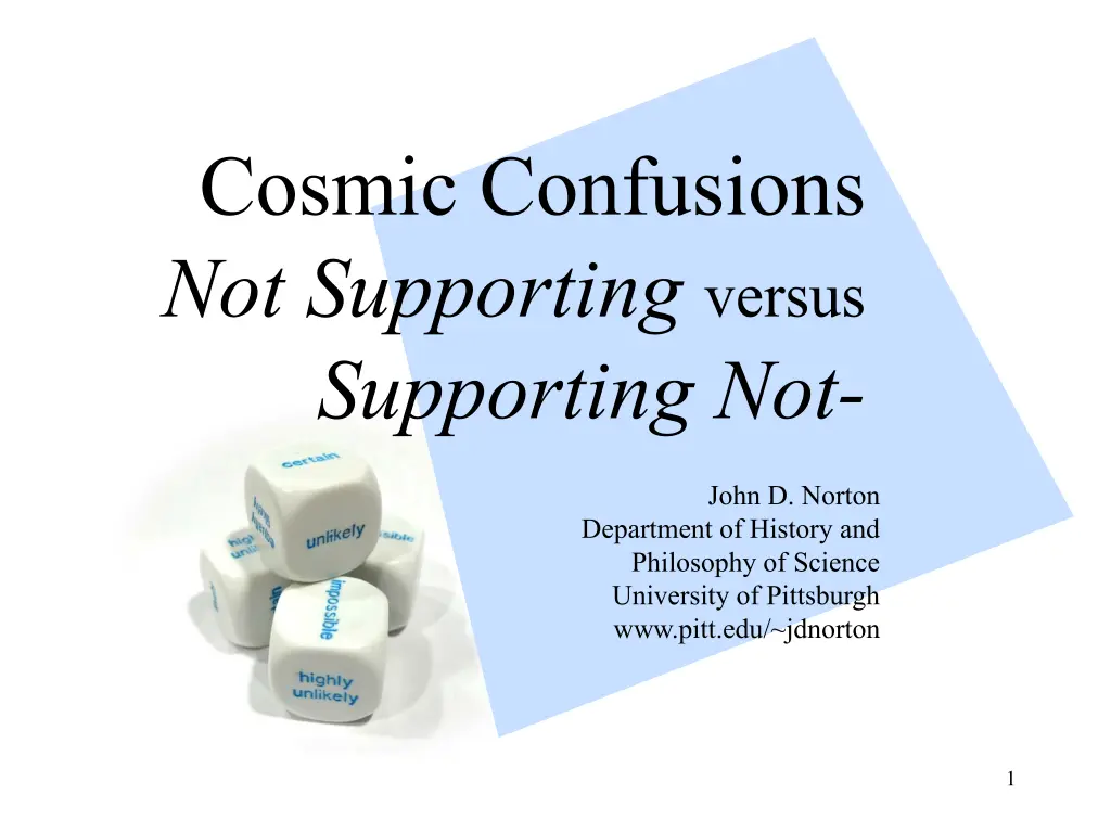 cosmic confusions not supporting versus