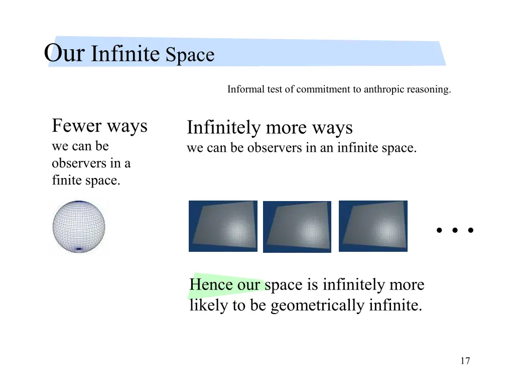 our infinite space