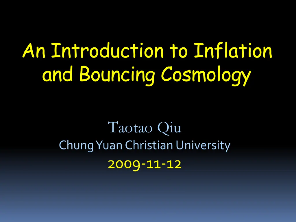 an introduction to inflation and bouncing